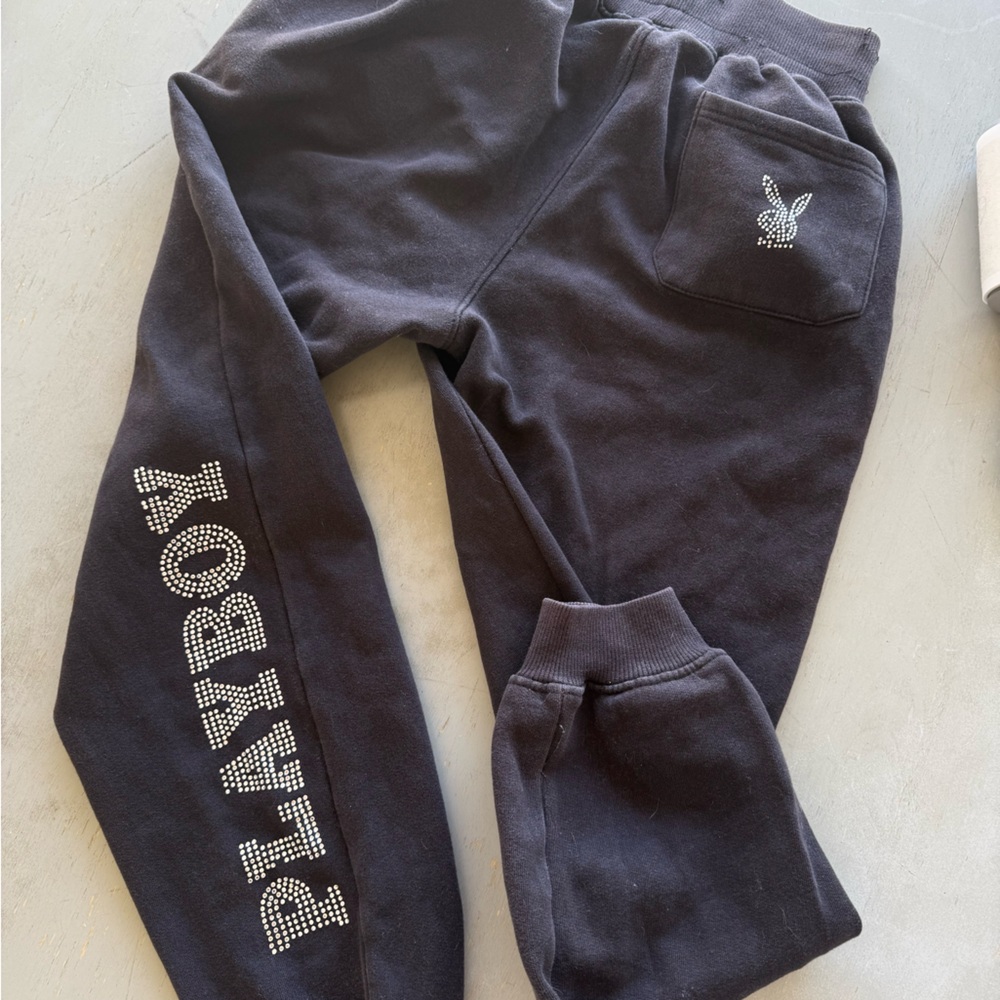 playboy x missguided bedazzled jogger sweatpants